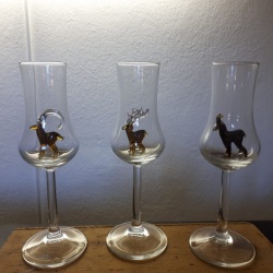 Schnapsglas mit Steinbock