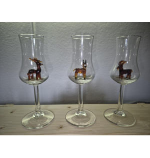 Schnapsglas mit Steinbock